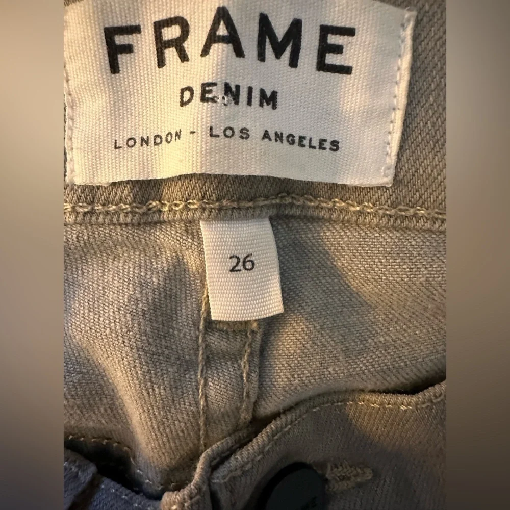 FRAME Le Skinny De Jeanne in HARDING Distressed Destroyed Skinny Jeans
